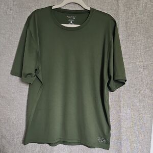 Mountain Hardwear Men's Olive Green Crew Neck Short Sleeve Tee